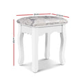 Artiss Velvet Dressing Table Stool White - SuperSaverAU - view 2