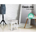 Artiss Velvet Dressing Table Stool White - SuperSaverAU - view 3
