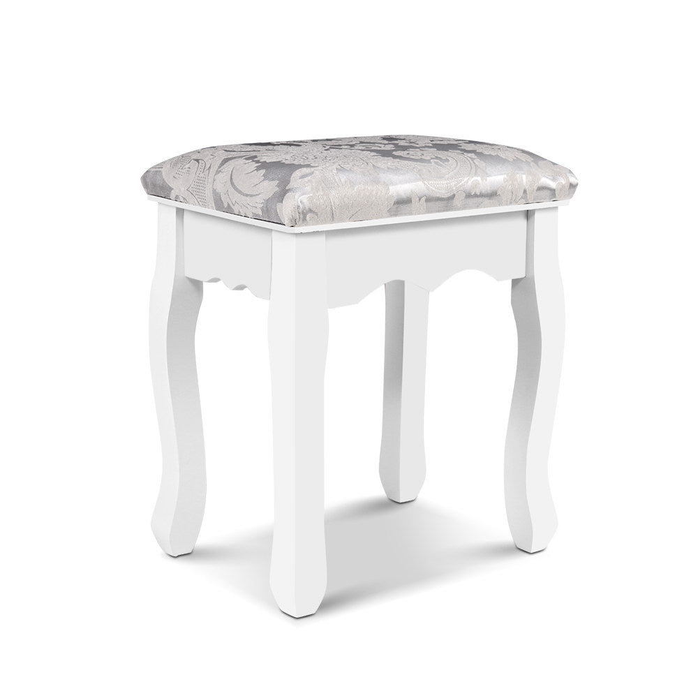 Artiss Velvet Dressing Table Stool White - SuperSaverAU - view 7