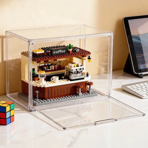 Artiss Clear Acrylic Display Case 36x22x27cm Dustproof Protection Box - SuperSaverAU - view 1