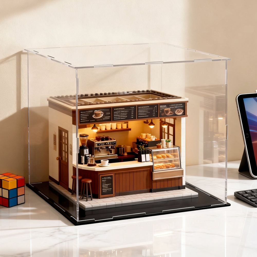 Artiss Clear Acrylic Display Case 30x30x30cm Dustproof Protection Box - SuperSaverAU - view 1