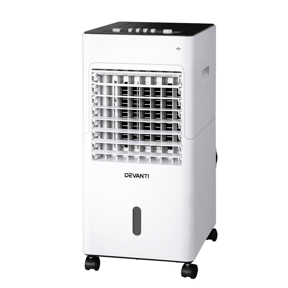 Devanti 6L Evaporative Air Cooler Humidifier with Ioniser and 3-Speed Fan