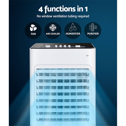 Devanti 6L Evaporative Air Cooler Humidifier with Ioniser and 3-Speed Fan