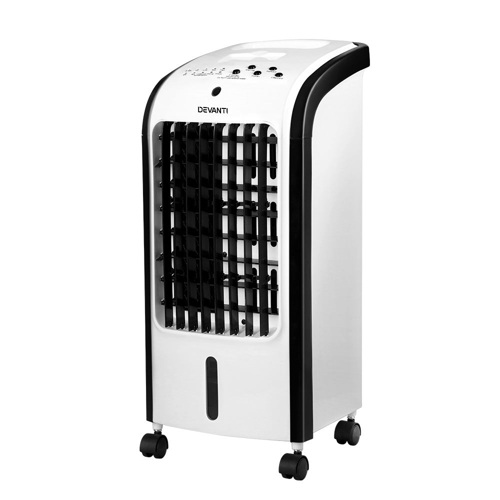 Devanti 4L Evaporative Air Cooler Humidifier with Remote Control and Ioniser
