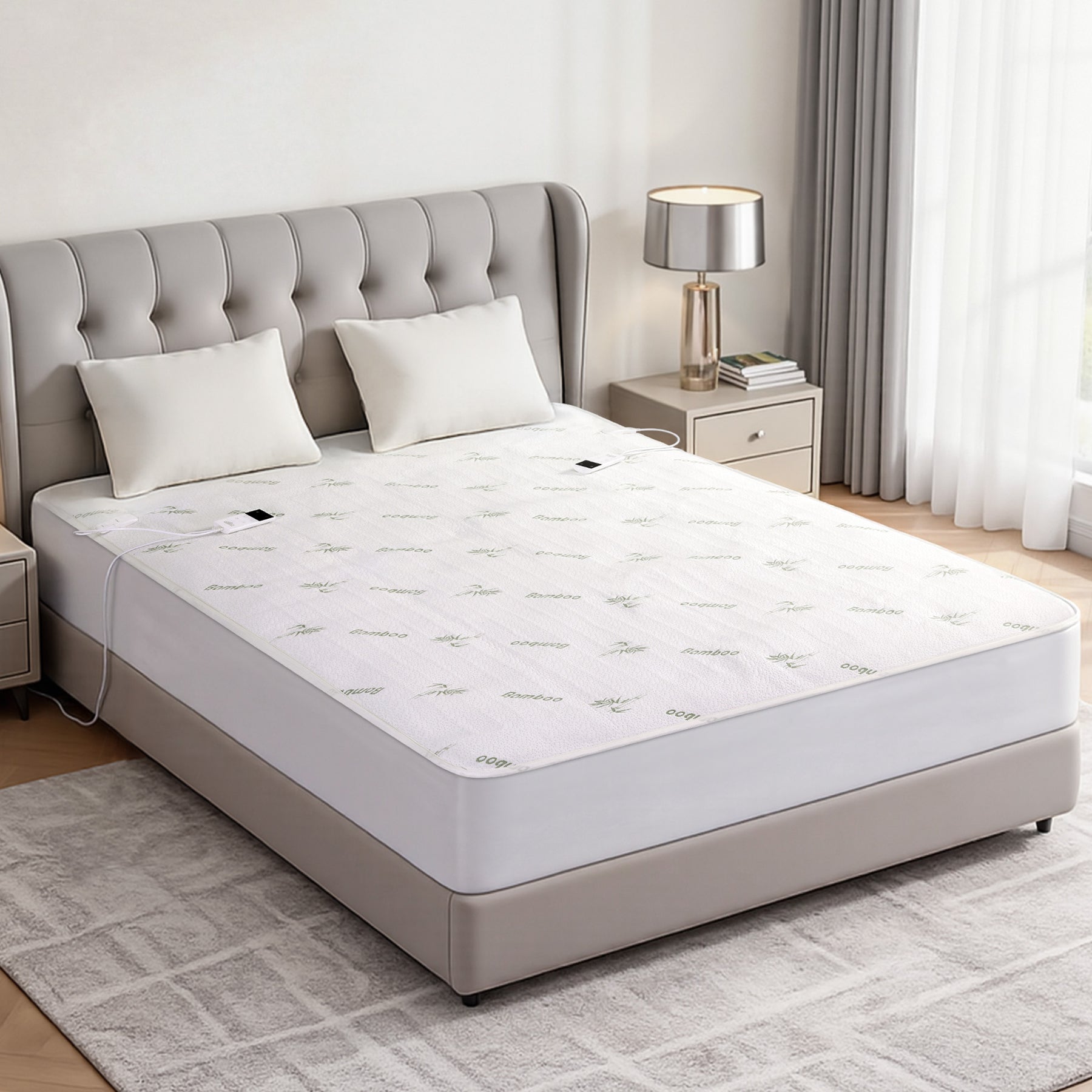 Giselle Bedding Bamboo Electric Blanket – Double, 9 Heat Settings