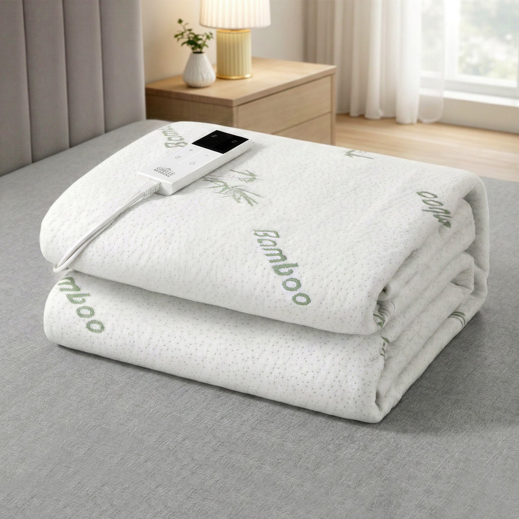 Giselle Bedding Bamboo Electric Blanket – Single, 9 Heat Settings