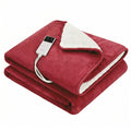 Giselle Bedding Electric Throw Rug – Burgundy 200 x 180cm, 9 Heat Settings
