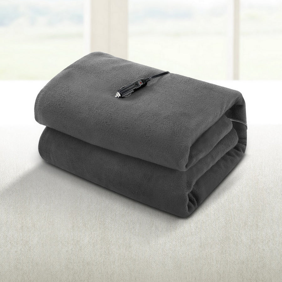 Giselle Bedding Electric Heated Car Blanket - Grey