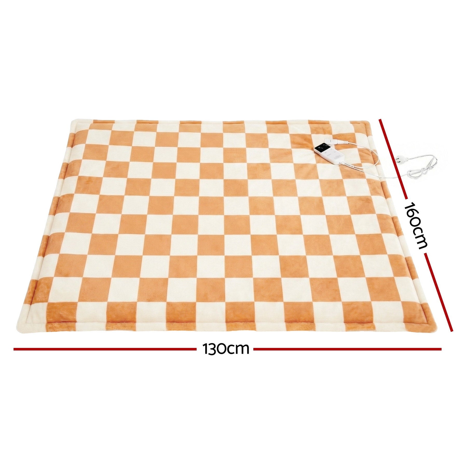 Giselle Bedding Electric Throw Rug – Yellow 160 x 130cm, 9 Heat Settings