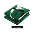 Giselle Bedding Electric Throw Rug with 9 Heat Settings - Green