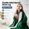 Giselle Bedding Electric Throw Rug with 9 Heat Settings - Green