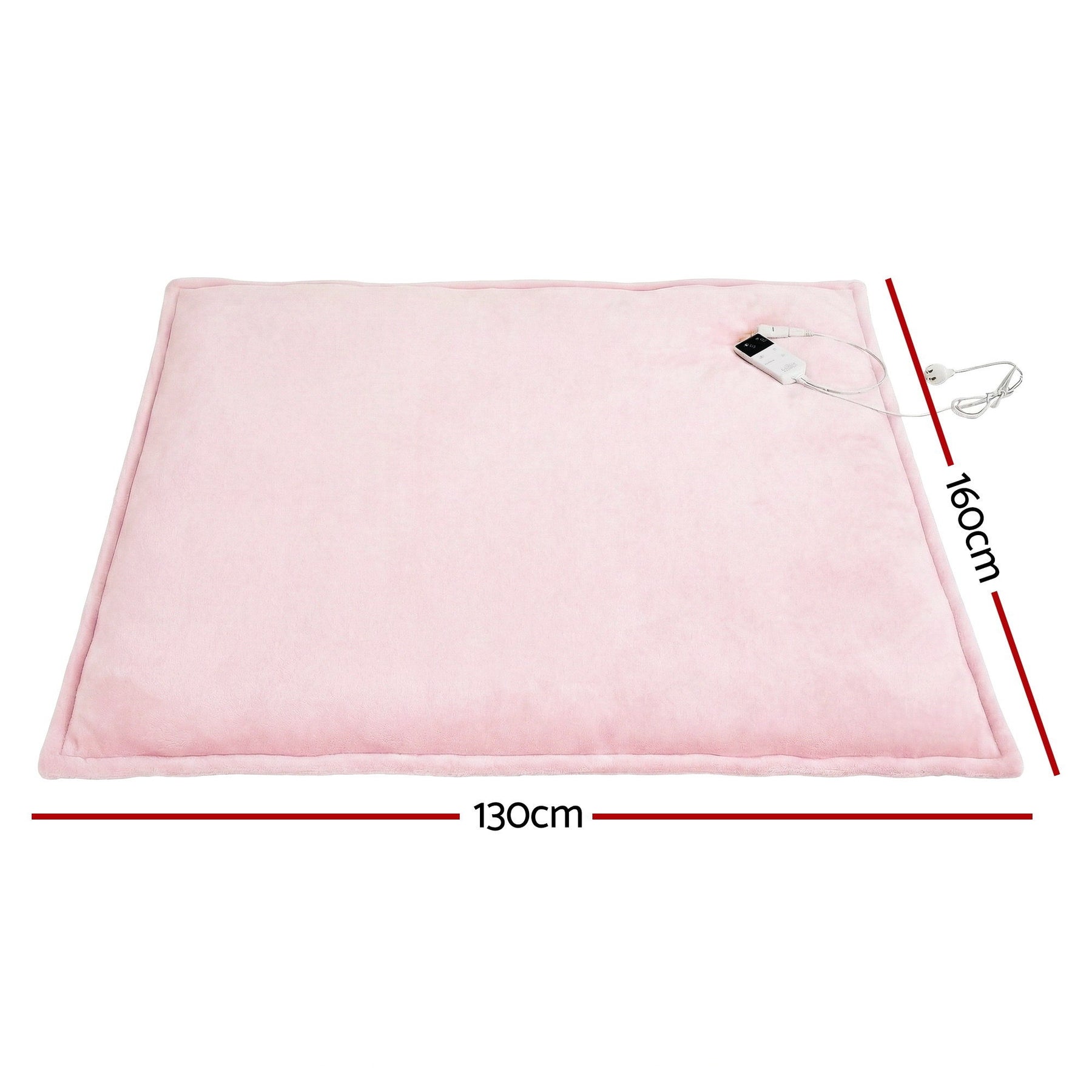 Giselle Bedding Electric Throw Rug – Pink 160 x 130cm, 9 Heat Settings