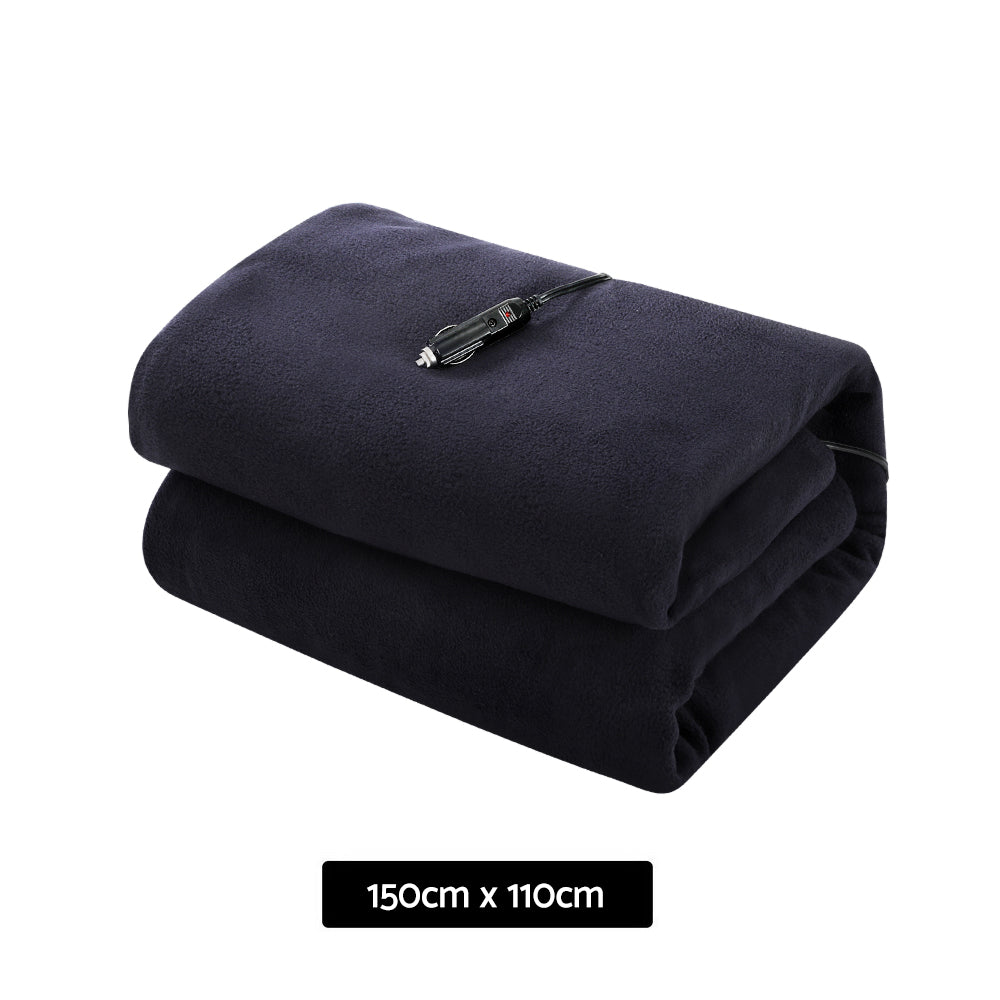 Giselle Bedding Electric Car Blanket 150cm x 110cm, 12V DC, Overheat Protection - SuperSaverAU - view 2