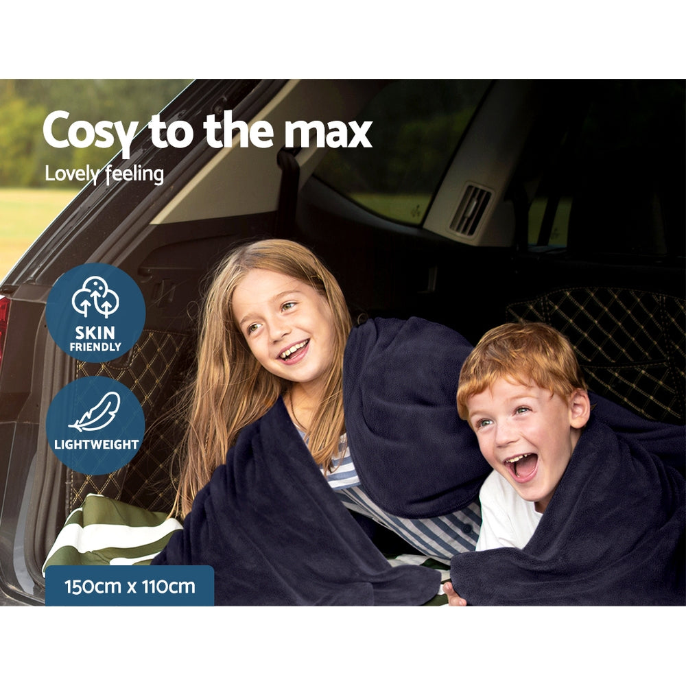 Giselle Bedding Electric Car Blanket 150cm x 110cm, 12V DC, Overheat Protection