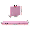 Everfit Pink Folding Gymnastics Mat with Carry Handles - 181 x 61cm