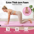 Everfit Pink Folding Gymnastics Mat with Carry Handles - 181 x 61cm