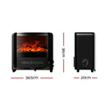 Devanti 2000W Electric Fireplace Heater - Black