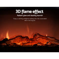 Devanti 2000W Electric Fireplace Heater - Black