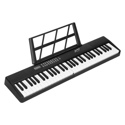 Alpha 61-Key Foldable Electronic Piano Keyboard with Carry Bag