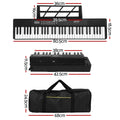 Alpha 61-Key Foldable Electronic Piano Keyboard with Carry Bag