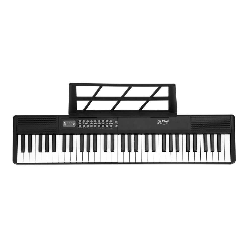 Alpha 61-Key Foldable Electronic Piano Keyboard with Carry Bag