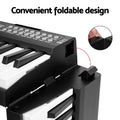 Alpha 61-Key Foldable Electronic Piano Keyboard with Carry Bag