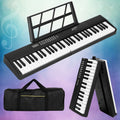 Alpha 61-Key Foldable Electronic Piano Keyboard with Carry Bag