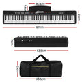 Alpha 88-Key Foldable Electronic Piano Keyboard with Carry Bag