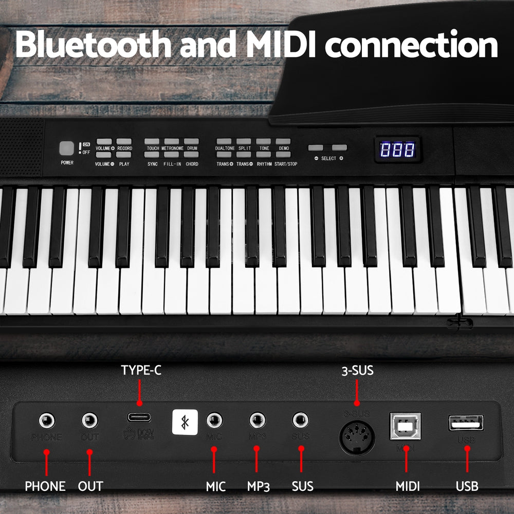 Alpha 88-Key Foldable Electronic Piano Keyboard with Carry Bag