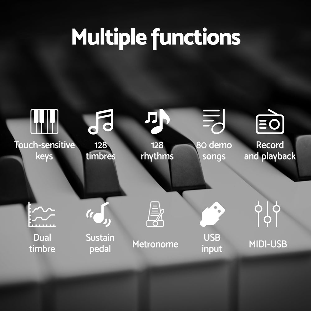 Alpha 88-Key Foldable Electronic Piano Keyboard with Carry Bag