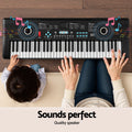 Alpha 61-Key Digital Piano Keyboard with Microphone - Black
