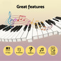 Alpha 37-Key Pink Digital Piano Keyboard for Kids with 3-Step Lesson Mode - SuperSaverAU - view 4