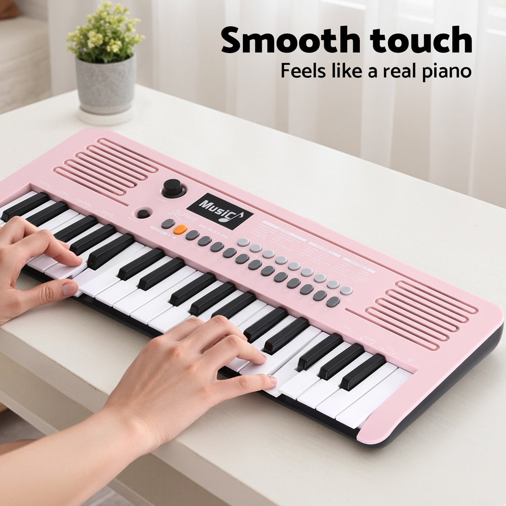 Alpha 37-Key Pink Digital Piano Keyboard for Kids with 3-Step Lesson Mode - SuperSaverAU - view 5