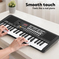Alpha 37-Key Digital Piano Keyboard, Touch Function, 255 Tones, Black - SuperSaverAU - view 5