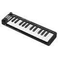 Alpha 25-Key MIDI Keyboard Controller USB Portable - Black