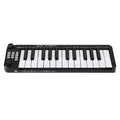 Alpha 25-Key MIDI Keyboard Controller USB Portable - Black