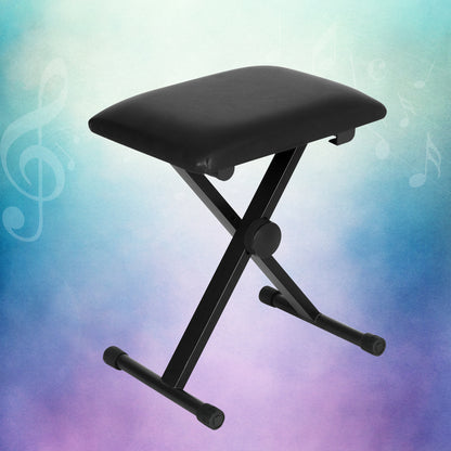Alpha Adjustable Height Piano Stool Black