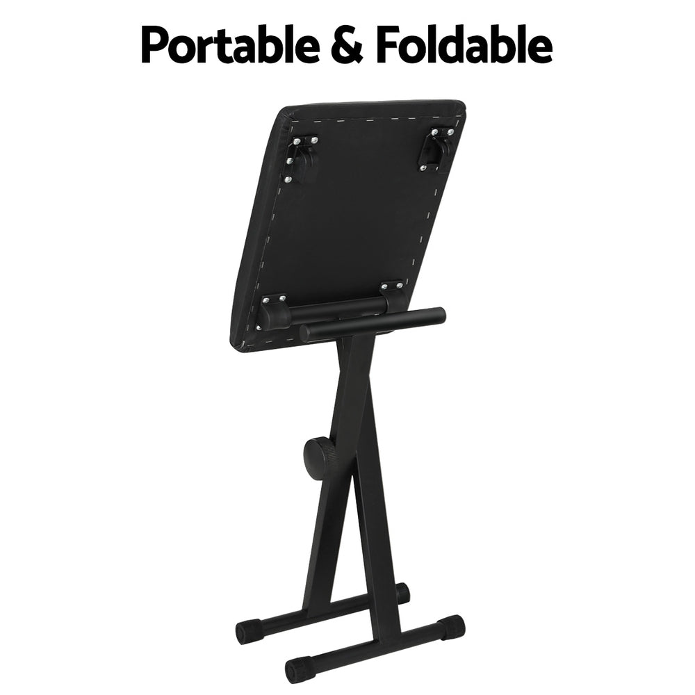 Alpha Adjustable Height Piano Stool Black - SuperSaverAU - view 5