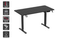 Ergolux Electric Dual Motor Standing Desk 140 x 70cm (Black)