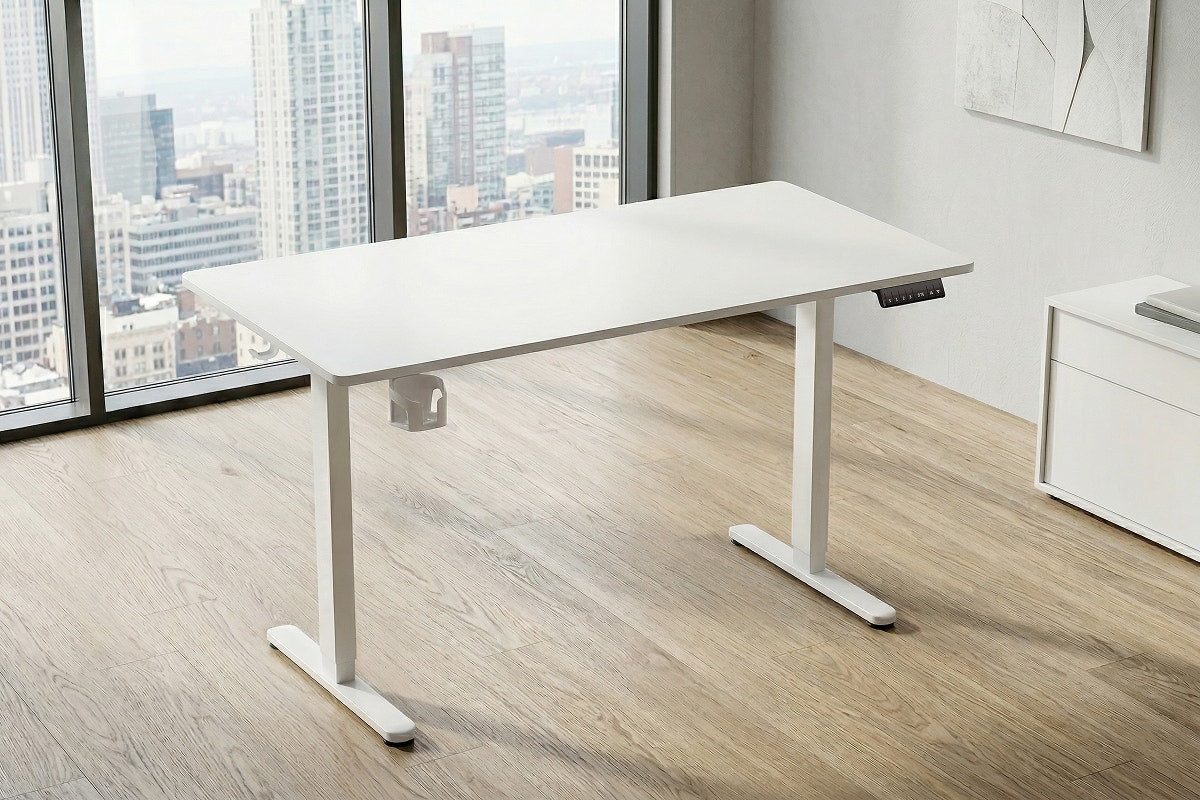 Ergolux Electric Dual Motor Standing Desk 140 x 70cm (White)