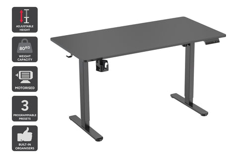Ergolux Electric Standing Desk 140 x 70cm (Black/Black)