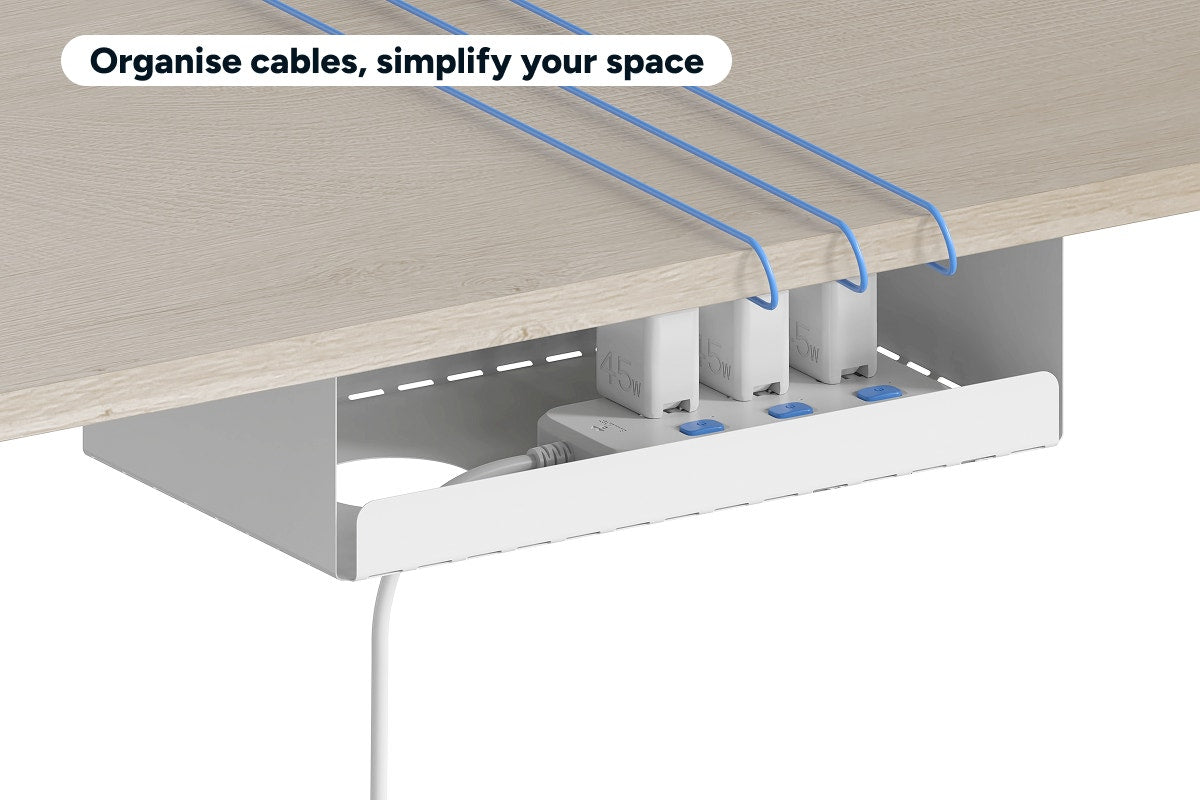 Ergolux Electric Standing Desk 140 x 70cm (Oak/White)