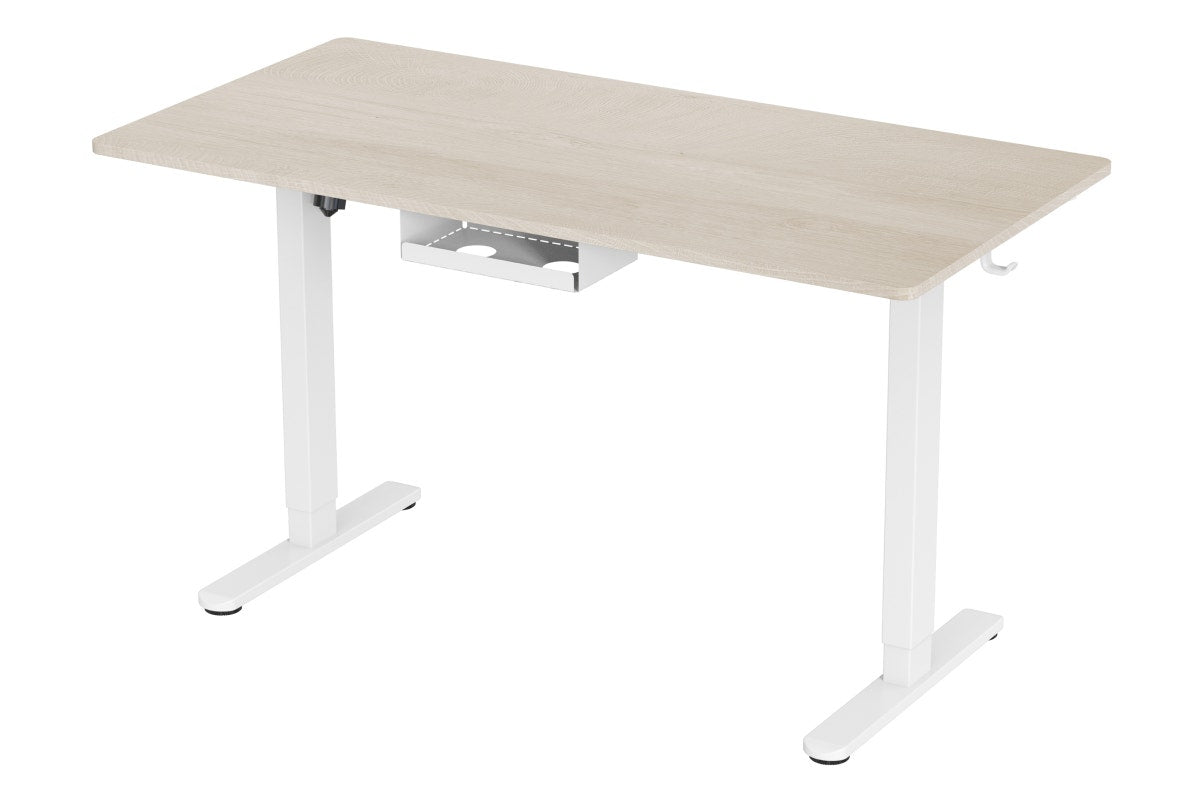 Ergolux Electric Standing Desk 140 x 70cm (Oak/White)