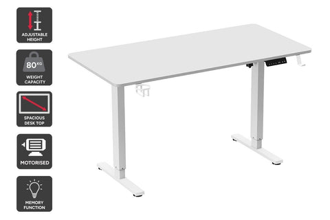 Ergolux Electric Standing Desk 140 x 70cm (White/White)