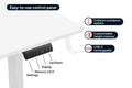 Ergolux Electric Standing Desk 140 x 70cm (White/White)