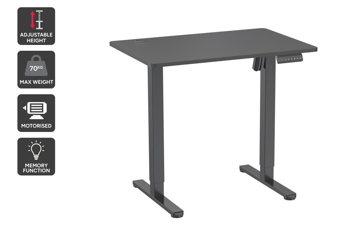 Ergolux Electric Standing Desk 90 x 60cm (Black/Black)
