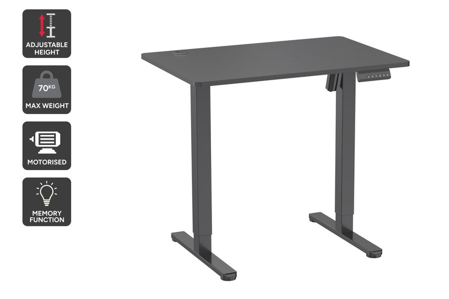 Ergolux Electric Standing Desk 90 x 60cm (Black/Black)