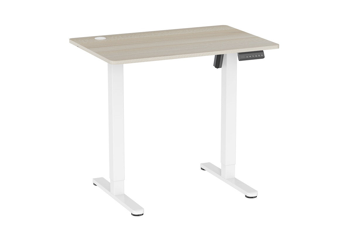 Ergolux Electric Standing Desk 90 x 60cm (Oak/White)