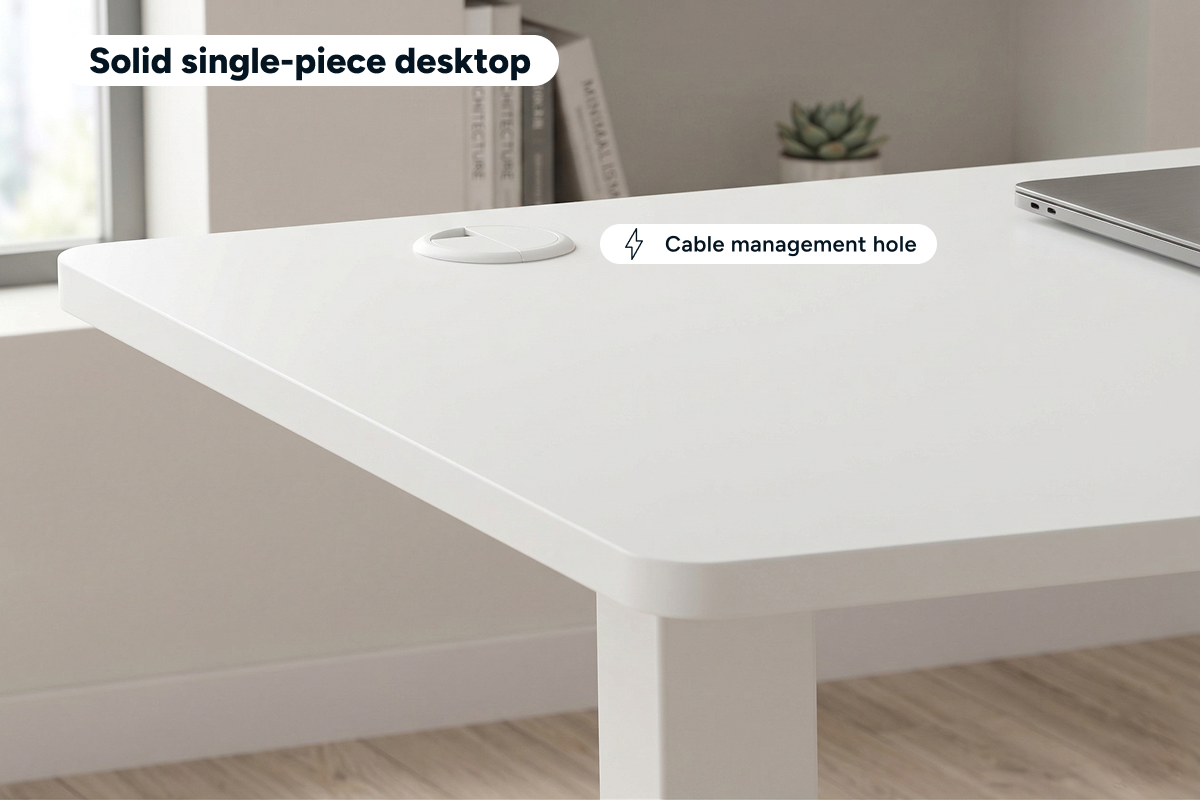 Ergolux Electric Standing Desk 90 x 60cm (White/White)