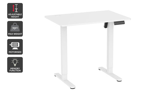 Ergolux Electric Standing Desk 90 x 60cm (White/White)